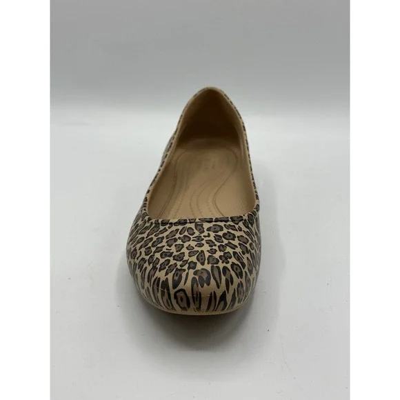 Crocs Kadee Flats Women 9 Cheetah Leopard Animal Print Ballet Flats Comfort Shoe - Picture 13 of 16